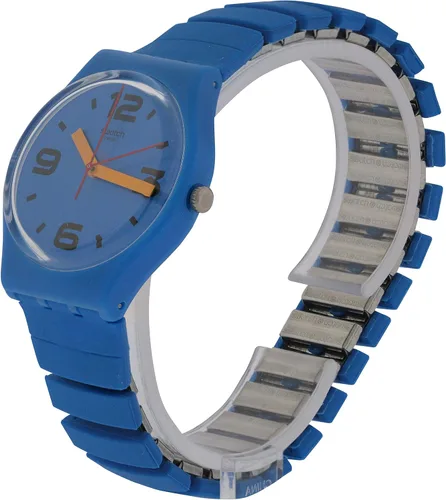 Vista 3 de Swatch pepeblu gn251b azul acero inoxidable Moda reloj de cuarzo suizo