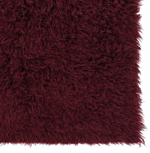 Vista 3 de Linon Flokati - Alfombra de 2 pies por 5 pies, 49.38 oz, borgoña