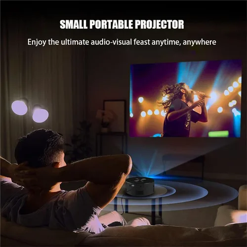 Vista 5 de Mini proyector, proyector portátil de vídeo de la película del proyector 1080P HD