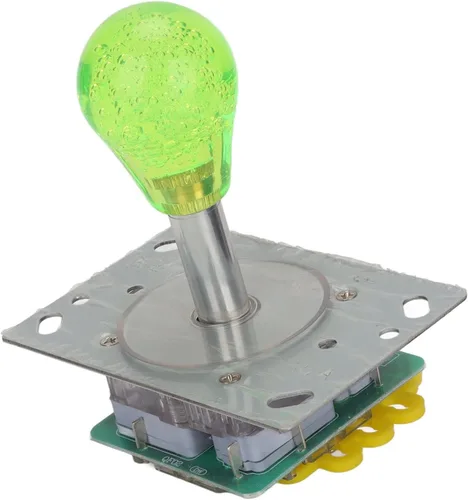 Vista 7 de Arcade Joystick Kit,LED Arcade Illuminated Joystick,Fully Automatic LED Colorful Illuminated Joystick,5 Pin Oval Crystal Arcade Joystick for Arcade