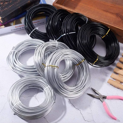 Vista 5 de BENECREAT Alambre de aluminio de 7 metros, calibre 3, alambre de metal flexible para esculpir árboles de bonsái, flores, creación de esqueletos