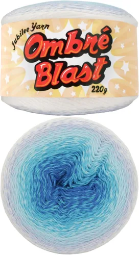 Vista 35 de JubileeYarn - Hilo Ombré Blast (7.76 oz/torta de algodón para bebé, 1 torta)