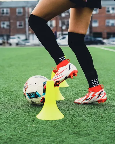 Vista 8 de Calcetines de fútbol, calcetines de fútbol para hombre, calcetines de fútbol antideslizantes, calcetines de agarre, mangas de espinilleras, correas