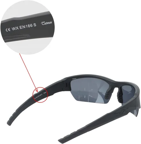 Vista 5 de Walleva Lentes de repuesto polarizados de titanio + negro para gafas de sol Wiley X Valor