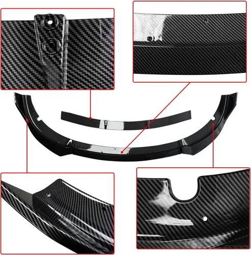 Vista 6 de CHIESMA Para cargador de labio frontal para Dodge Charger SRT Hellcat Scat Widebody 2020-2023, parachoques delantero divisor 4 piezas ABS pintado