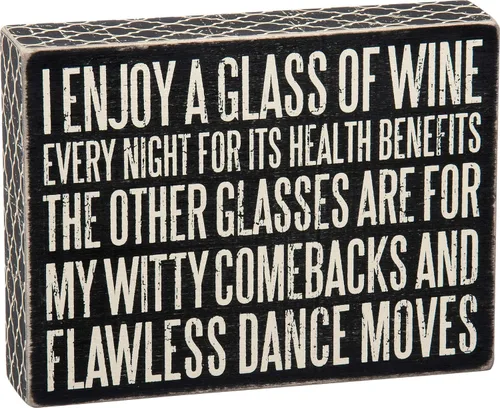 Vista 14 de Primitives by Kathy 18066 Cartel de caja, 7" x 2.5", All You Need... is a Bottle of Wine