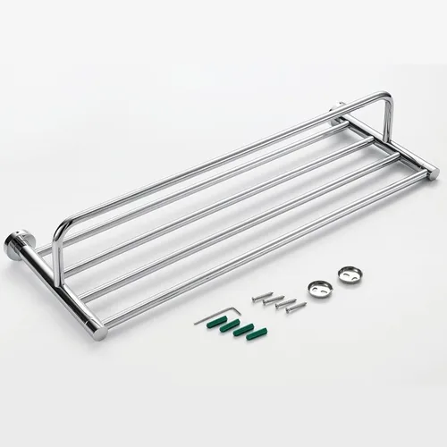 Vista 5 de Towel Rack Chrome with Single Towel Bars for Bath Wall, Towel Racks for Bathroom, Bathroom Towel Holder, Bathroom Towel Bar, Wall Towel Racks for
