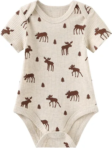 Vista 22 de Body de manga corta para bebé recién nacido, ropa de algodón de una pieza, 5 unidades, 0-12 meses
