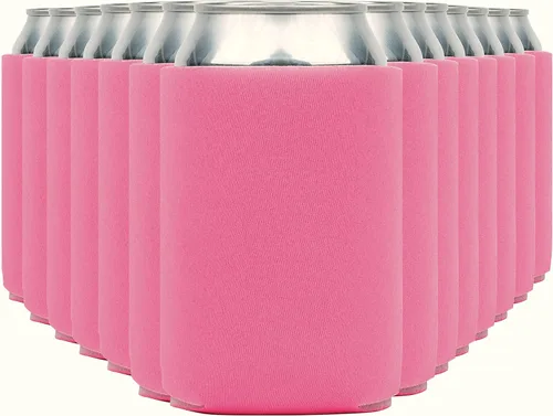 Vista 46 de Fundas enfriadoras de latas de cerveza en blanco (paquete de 14) fundas enfriadoras de latas de cerveza con aislamiento suave - Fundas negras lisas