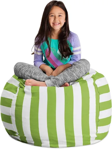 Vista 19 de Posh Creations Funda de puf para niños con almacenamiento para animales de peluche - Organizador de juguetes para niños, Mediano 68.58 cm - Lona