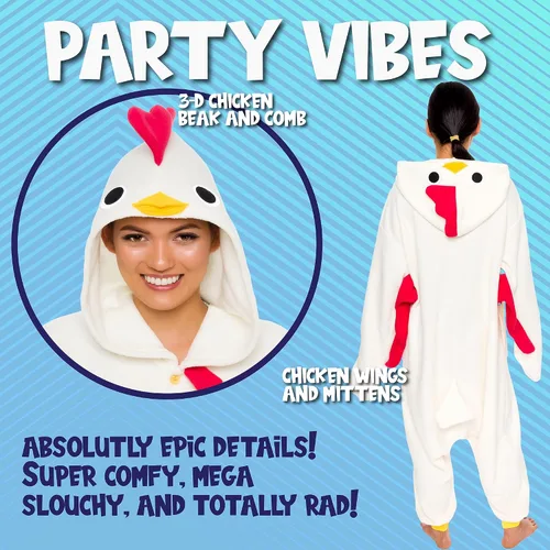 Vista 83 de Funziez! - Disfraz de Halloween para adultos, disfraz de animales y criaturas marinas, mameluco afelpado para cosplay, para mujeres y hombres