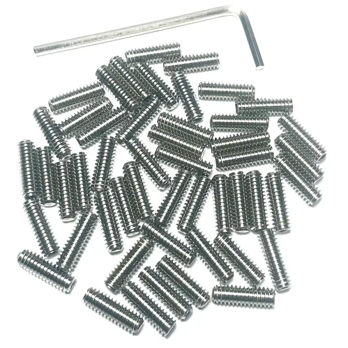 Vista 7 de Juego de 50 tornillos de fijación 8-32 x 1/2 pulgada de acero inoxidable 304 con cabeza Allen hexagonal y cavidad hexagonal, con llave Allen