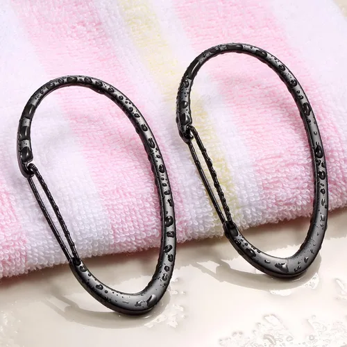 Vista 4 de ZESLMG - Anillos de cortina de ducha negros, ganchos de cortina de ducha inoxidables para baño, anillos decorativos para ganchos de ducha