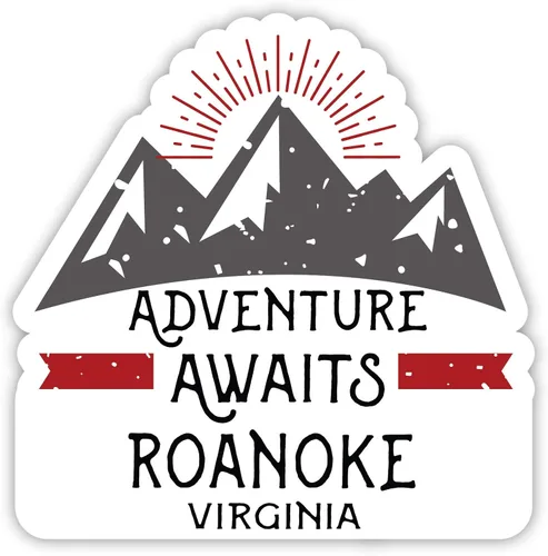 Vista 6 de Roanoke Virginia Souvenir - Calcomanía de vinilo (2 pulgadas), diseño de tienda de campaña