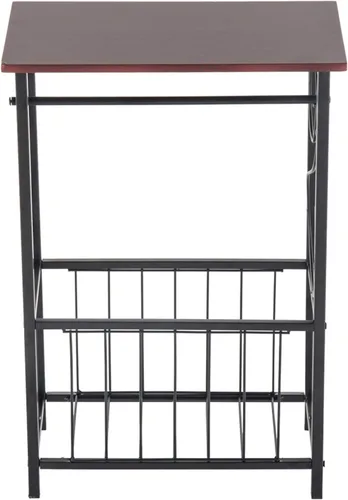 Vista 4 de Mesa auxiliar, mesa auxiliar para sofá y cama, mesa auxiliar multifuncional para interiores, mesa auxiliar de noche, mesita de noche para espacios