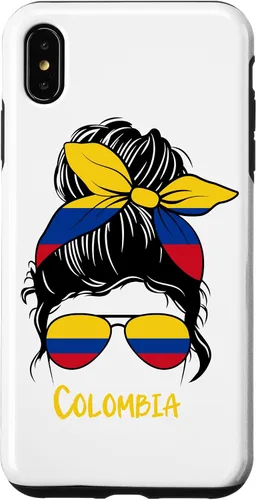Vista 11 de Colombian Girl Bandana Glasses Flag Colors Latina Pride Case for iPhone 17