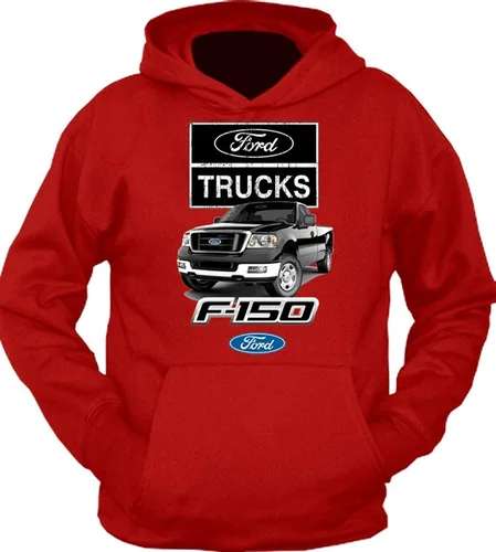 Vista 5 de Lucky Ride SUDADERA CON CAPUCHA FORD TRUCKS F-150 NEGRA 4x4 CONSTRUIDA Negro