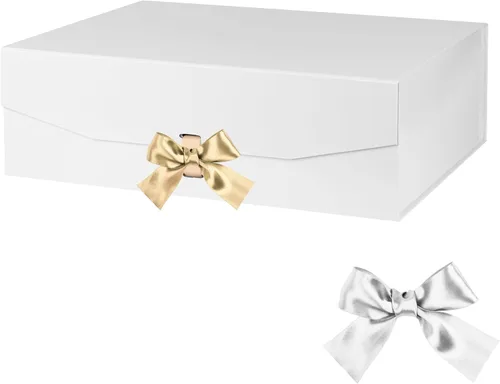 Vista 16 de GoooodGift Caja de regalo negra para regalos de 10 x 7.3 x 3.5 pulgadas, caja decorativa con cinta, caja de regalo vacía con tapa cierre magnético