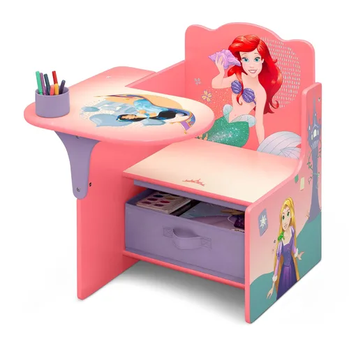 Vista 7 de Delta Children Escritorio con silla con contenedor de almacenamiento, ideal para artes y manualidades, merienda, educación en casa, tareas y más