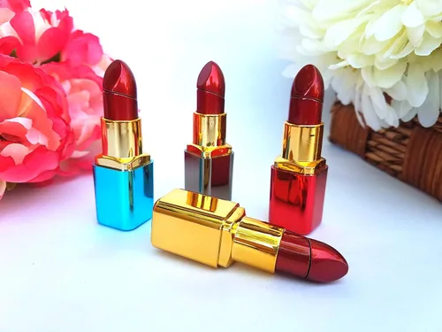 Vista 9 de Encendedor de butano en forma de lápiz labial, recargable para mujer, encendedor novedoso (azul)