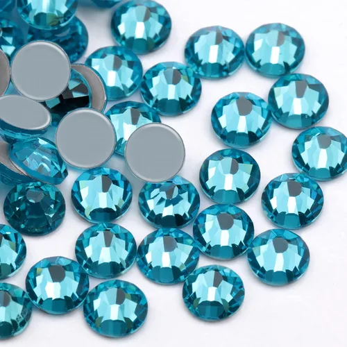 Vista 3 de Dowarm 1440 diamantes de imitación de cristal termofijos, cristales de fijación en caliente para ropa de manualidades, cristal de parte trasera