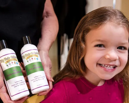 Vista 9 de My Hair Helpers - Paquete de champú y acondicionador de defensa y prevención de piojos para niños, aroma a menta, seguro para uso diario, funciona