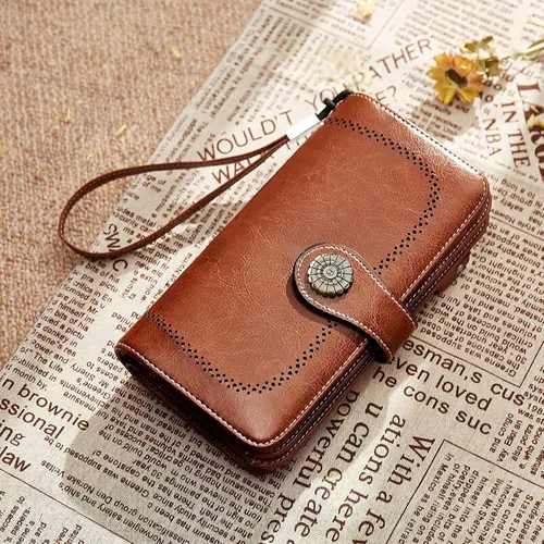 Vista 5 de BOSTANTEN Bolso de hombro de piel para mujer, bolso de hombro vintage para laptop, maletín y carteras para mujer, de cuero genuino con bloqueo RFID