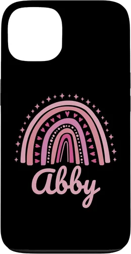 Vista 7 de Abby Name Personalized Funny Women Pink Rainbow Abby Case for iPhone 16