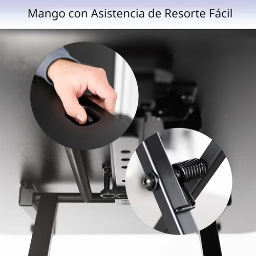 Vista 8 de VIVO Desk-V001J - Elevador de escritorio de pie ajustable en altura superior, ultra delgado, convertidor de escritorio compacto para monitor o Negro