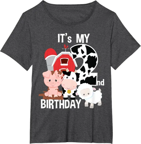 Vista 23 de Camiseta para fiesta de 2 años con texto en inglés "It's My 2nd Birthday", Negro