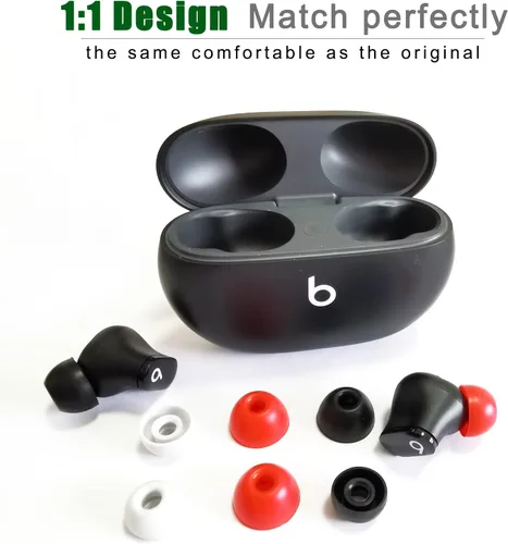 Vista 5 de Consejos de auriculares para Beats Studio Buds, Fit Pro, Solo Buds, PowerBeats Pro 2 Puntas universales de silicona de repuesto para auriculares