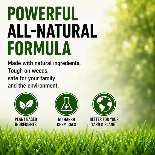 Vista 6 de Natural Armor Fórmula concentrada totalmente natural para eliminar malezas y hierbas. No contiene glifosato (1 caja de repuestos de 4 galones)