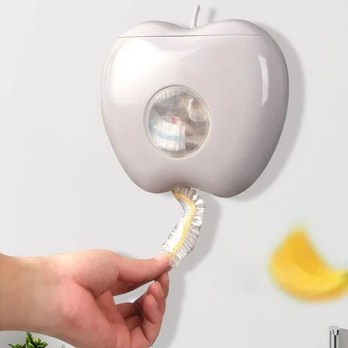 Vista 9 de Dispensador de caja de almacenamiento de plástico – Organizador de mangas de bolsa de almacenamiento para almacenamiento de alimentos frescos