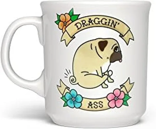 Vista 13 de Genuine Fred Taza de cerámica con texto en inglés "Say Anything", de 16 onzas, multicolor, apta para lavavajillas