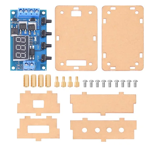 Vista 4 de Módulo de relé de retardo de temporizador programable DC 5V-36V Interruptor temporizador de ciclo ajustable de encendido/apagado con salida MOS dual
