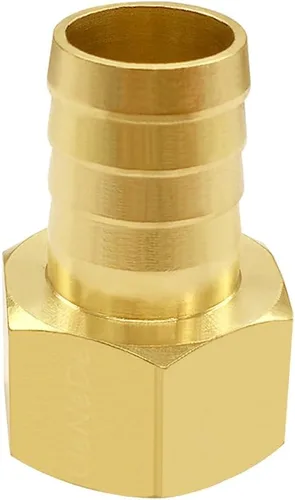 Vista 6 de Uenede 6 accesorios de púas de manguera de latón de 1/2 pulgada NPT hembra a 1/2 pulgadas, conector adaptador de púas incluye 6 abrazaderas de acero