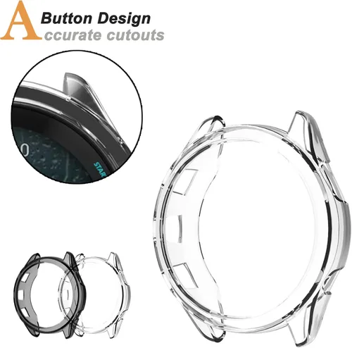 Vista 4 de Miimall - Funda compatible con Garmin Forerunner 965, resistente a los arañazos, protección militar de TPU translúcida para Garmin Forerunner