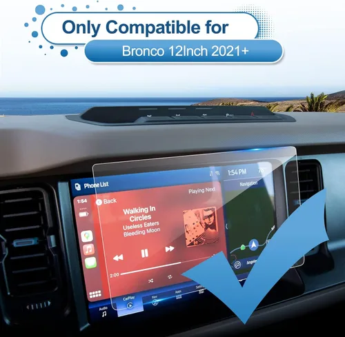Vista 2 de Bronco 2021 2022 - Protector de pantalla para Frod Bronco de 12 pulgadas, protector de vidrio templado para pantalla táctil 2022, accesorios Bronco