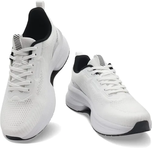 Vista 2 de QUINMOK Tenis antideslizantes para mujer, de malla, para caminar y correr