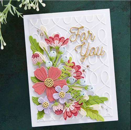 Vista 3 de Spellbinders, Be Bold Blooms (S5-502) y mini flores y ramitas, (S2-314)