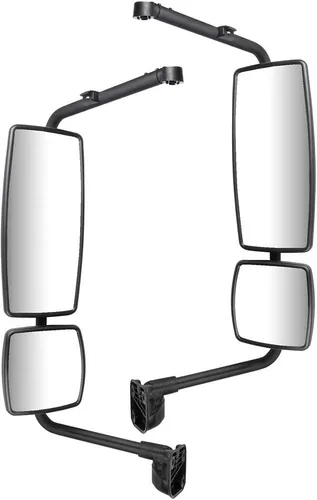 Vista 49 de Conjunto de espejo lateral del conductor o del pasajero para Ford F150 F250 F350 plegable manual, sin calefacción, color negro liso, paquete de 1