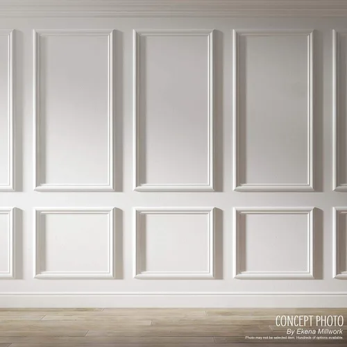 Vista 4 de Ekena Millwork PNL08X08AS-01 Panel de pared clásico moldeado Wainscot Ashford de 20 cm de ancho x 20 cm de alto x 1 cm de profundidad