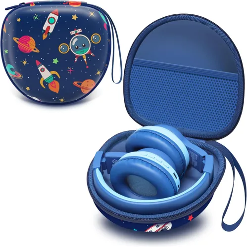Vista 18 de Funda para auriculares plegables para niños, color negro (solo funda)