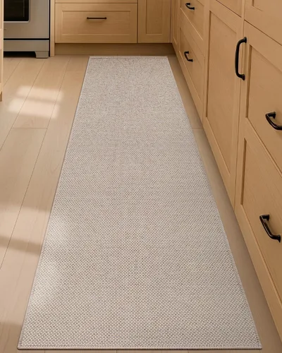 Vista 24 de Color&Geometry - 2 alfombras y tapetes de cocina antideslizantes, lavables, absorbentes, fáciles de limpiar, tapetes de cocina para frente del Caqui