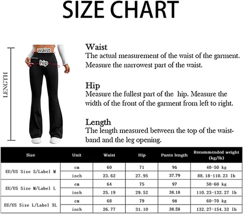 Vista 6 de TRENIS Leggings micro acampanados para mujer, pantalones de cintura alta para yoga, gimnasio, deportes, pantalones de baile acampanados
