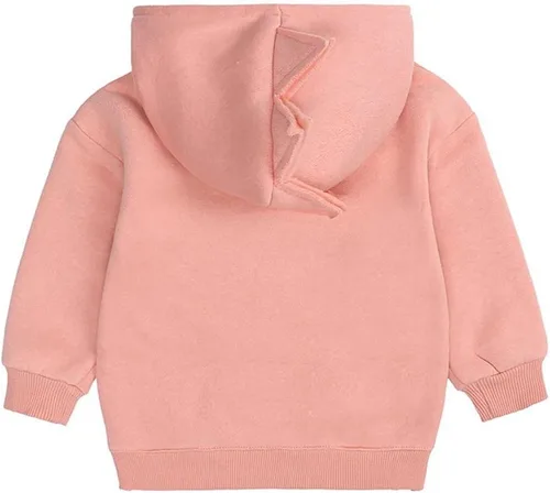 Vista 2 de Sudadera básica con capucha para bebés y niñas, color sólido, con capucha, ropa de otoño e invierno