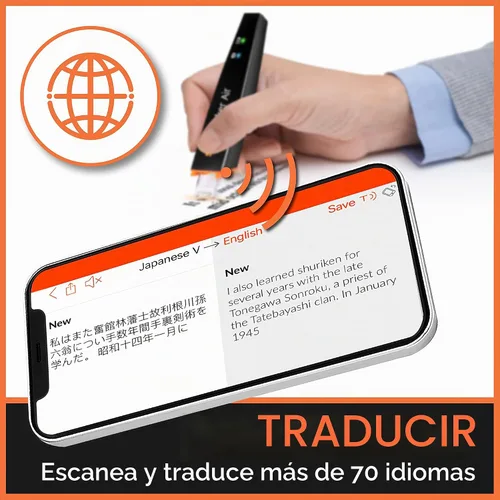 Vista 7 de Escáner portátil OCR Scanmarker Air, forma de bolígrafo, versión USB, (compatible con Mac. y Win.), Negro