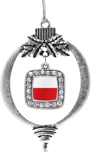 Vista 222 de Inspired Silver - Nana púrpura - Adorno de Navidad plateado - Adorno cuadrado para árbol de Navidad con circonita cúbica - Decoración colgante