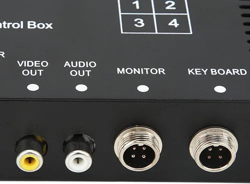 Vista 6 de Cámara de estacionamiento Interruptor de video 4 canales Divisor de video Caja de control DC12V 24V Interruptor de imagen Control remoto de alta