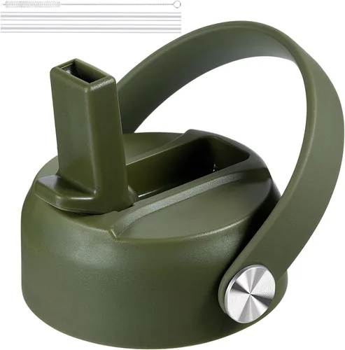 Vista 3 de Tapa de popote para boca ancha Hydro Flask, tapas con popote para Hydroflask de boca ancha de 12, 16, 18, 20, 32, 40 onzas, tapa de repuesto